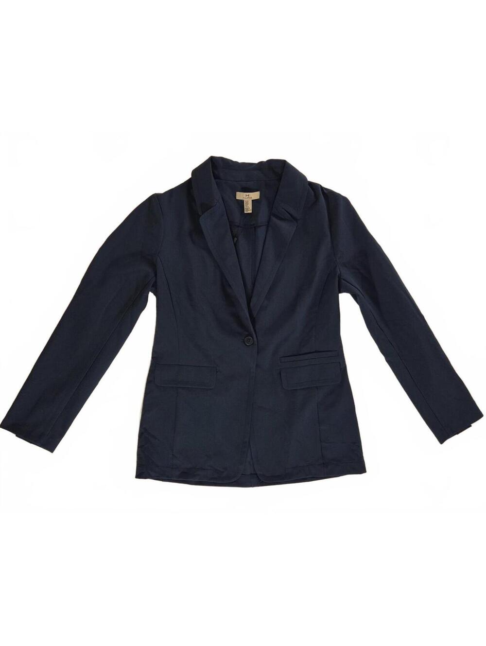 Halston Navy Blue Blazer Jacket Size M
